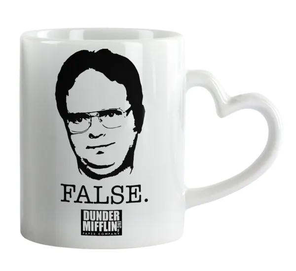 The office Dwight — Mug heart handle, ceramic, 330ml