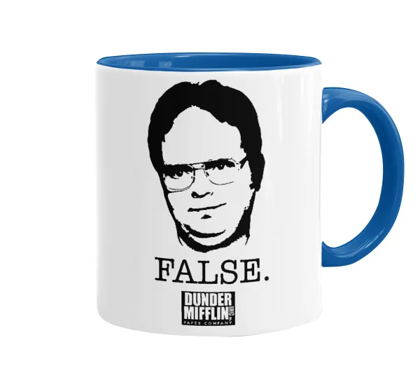 The office Dwight — Κούπα χρωματιστή μπλε, κεραμική, 330ml