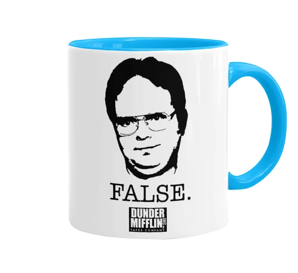 The office Dwight — Mug colored light blue, ceramic, 330ml
