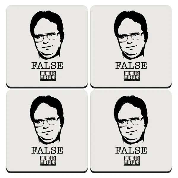 The office Dwight — Σουβέρ ξύλινα τετράγωνα (9cm)