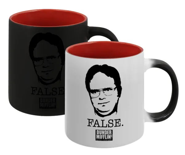 The office Dwight — Κούπα Μαγική εσωτερικό κόκκινο, κεραμική, 330ml που αλλάζει χρώμα με το ζεστό ρόφημα