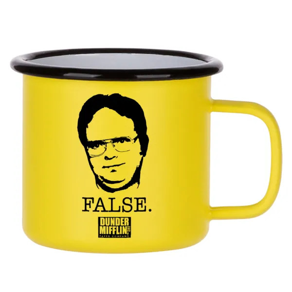 The office Dwight — Metallic enamel MATT Yellow cup 360ml