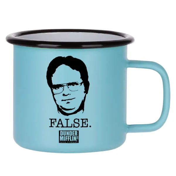 The office Dwight — Κούπα Μεταλλική εμαγιέ ΜΑΤ σιέλ 360ml