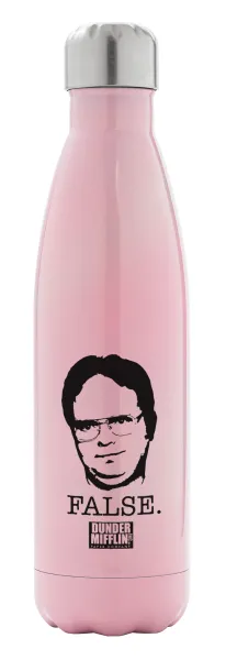 The office Dwight — Μεταλλικό παγούρι θερμός Ροζ Ιριδίζον (Stainless steel), διπλού τοιχώματος, 500ml
