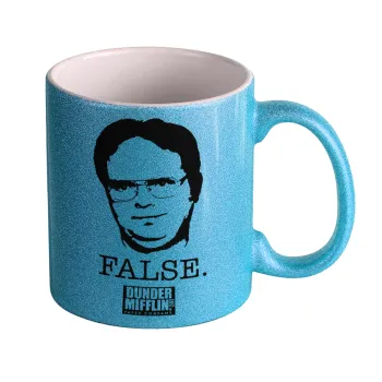 The office Dwight, Κούπα Σιέλ Glitter που γυαλίζει, κεραμική, 330ml