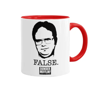 The office Dwight, Κούπα χρωματιστή κόκκινη, κεραμική, 330ml