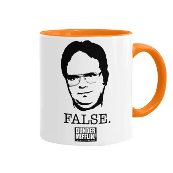 The office Dwight, Κούπα χρωματιστή πορτοκαλί, κεραμική, 330ml