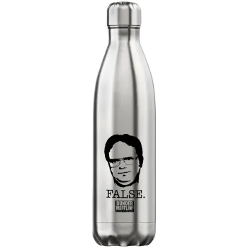 The office Dwight, Μεταλλικό παγούρι θερμός Inox (Stainless steel), διπλού τοιχώματος, 750ml