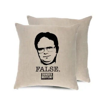 The office Dwight, Μαξιλάρι καναπέ ΛΙΝΟ 40x40cm περιέχεται το  γέμισμα