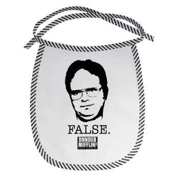 The office Dwight, Σαλιάρα μωρού αλέκιαστη με κορδόνι Μαύρη