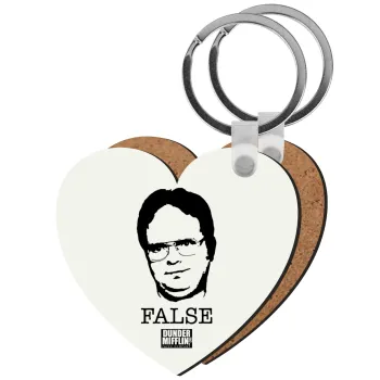 The office Dwight, Μπρελόκ Ξύλινο καρδιά MDF