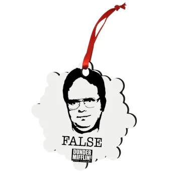 The office Dwight, Στολίδι Χριστουγεννιάτικο στολίδι snowflake ξύλινο 7.5cm