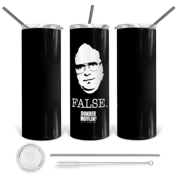 The office Dwight, Tumbler stainless steel 600ml, with metal straw & cleaning brush