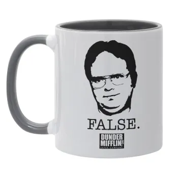 The office Dwight, Κούπα χρωματιστή γκρι, κεραμική, 330ml