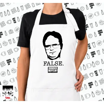 The office Dwight, Ποδιά μακριά Σεφ ολόσωμη με τσέπες white (ΕΝΗΛΙΚΩΝ)