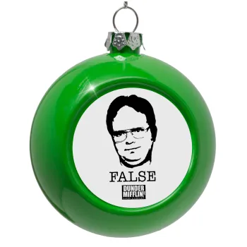 The office Dwight, Green Christmas tree ornament bauble 8cm