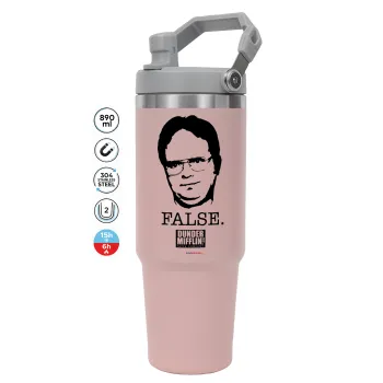 The office Dwight, Pink color, 890ml (30oz) stainless Steel Tumbler with Handle