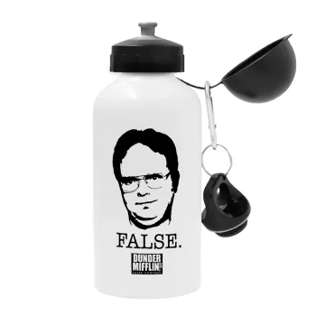 The office Dwight, Metal water bottle, White, aluminum 500ml