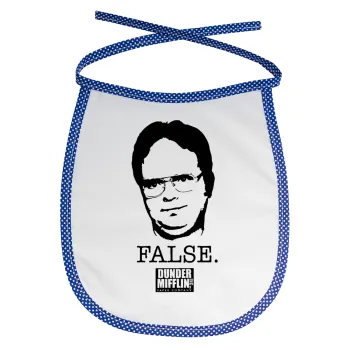 The office Dwight, Σαλιάρα μωρού αλέκιαστη με κορδόνι Μπλε