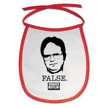 The office Dwight, Σαλιάρα μωρού αλέκιαστη με κορδόνι Κόκκινη