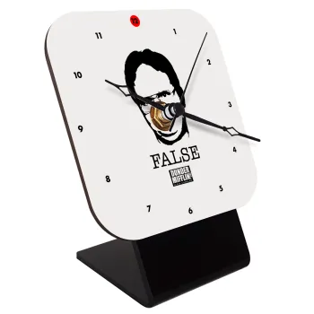 The office Dwight, Quartz Wooden table clock with hands (10cm)