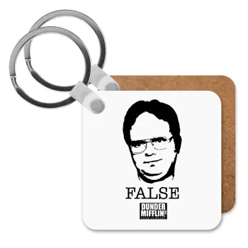 The office Dwight, Μπρελόκ Ξύλινο τετράγωνο MDF