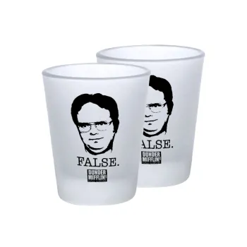 The office Dwight, Σφηνοπότηρα γυάλινα 45ml του πάγου (2 τεμάχια)