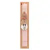 Easter Set, wooden keychain & scented flat Easter candle (30cm) (PINK)