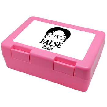 The office Dwight false, Children's cookie container PINK 185x128x65mm (BPA free plastic)