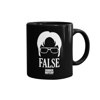 The office Dwight false, Mug black, ceramic, 330ml