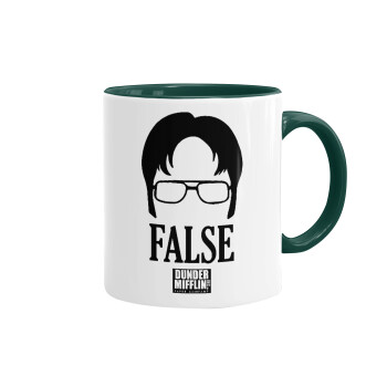 The office Dwight false, Mug colored green, ceramic, 330ml