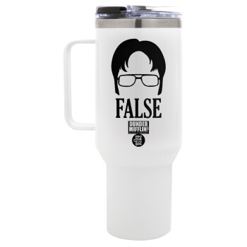 The office Dwight false, Mega Stainless steel Tumbler with lid, double wall 1,2L