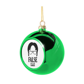 The office Dwight false, Χριστουγεννιάτικη μπάλα δένδρου Πράσινη 8cm