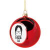 The office Dwight false, Χριστουγεννιάτικη μπάλα δένδρου Κόκκινη 8cm