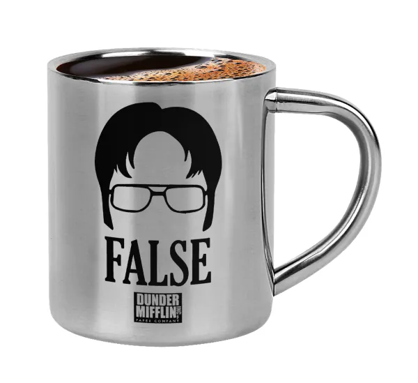 The office Dwight false — Double-wall metal cup for espresso (220ml)