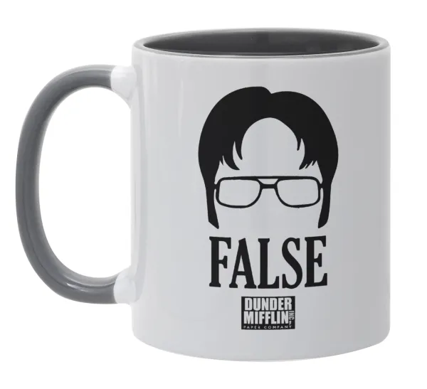 The office Dwight false — Mug colored grey, ceramic, 330ml