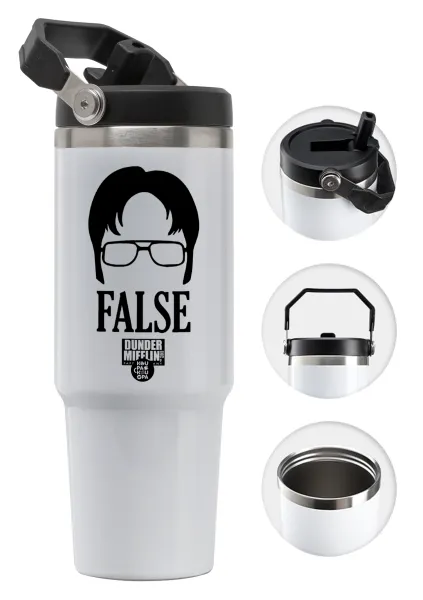 The office Dwight false — Θερμός Ανοξείδωτο 30oz με χερούλι