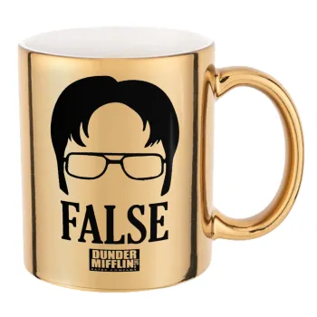 The office Dwight false, Mug ceramic, gold mirror, 330ml
