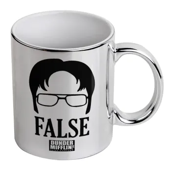 The office Dwight false, Κούπα κεραμική, ασημένια καθρέπτης, 330ml