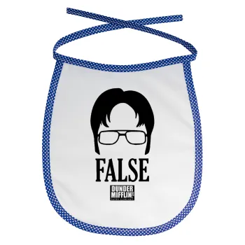 The office Dwight false, Σαλιάρα μωρού αλέκιαστη με κορδόνι Μπλε