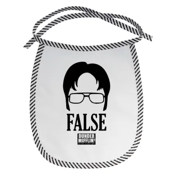 The office Dwight false, Σαλιάρα μωρού αλέκιαστη με κορδόνι Μαύρη