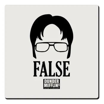 The office Dwight false, Τετράγωνο μαγνητάκι ξύλινο 6x6cm