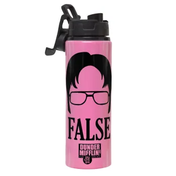 The office Dwight false, Μεταλλικό παγούρι νερού με καπάκι ασφαλείας, αλουμινίου 850ml