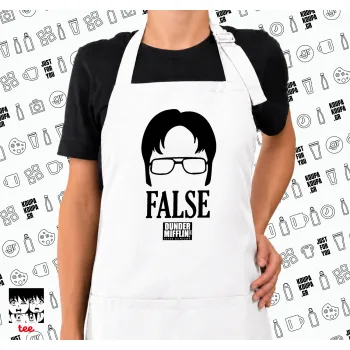 The office Dwight false, Ποδιά μακριά Σεφ ολόσωμη με τσέπες white (ΕΝΗΛΙΚΩΝ)