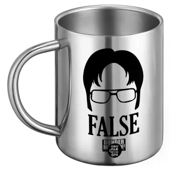 The office Dwight false, Ανοξείδωτη Μεταλλική Κούπα 450ml - Διπλού Τοιχώματος