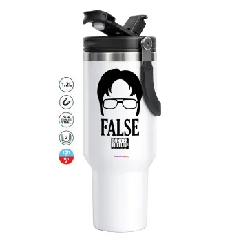 The office Dwight false, Mega Stainless steel Tumbler with lid, double wall 1,2L