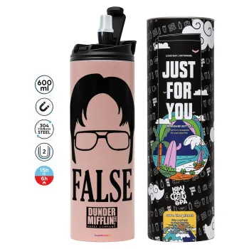 The office Dwight false, Tumbler stainless steel PINK 600ml