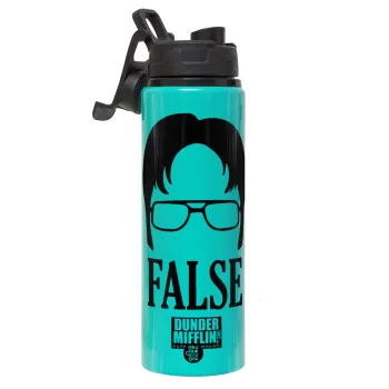 The office Dwight false, Μεταλλικό παγούρι νερού με καπάκι ασφαλείας, αλουμινίου 850ml