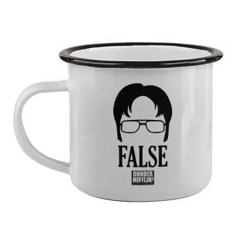 The office Dwight false, Κούπα εμαγιέ με μαύρο χείλος 360ml