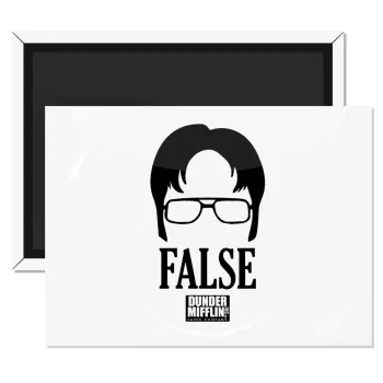The office Dwight false, Ορθογώνιο μαγνητάκι ψυγείου διάστασης 9x6cm